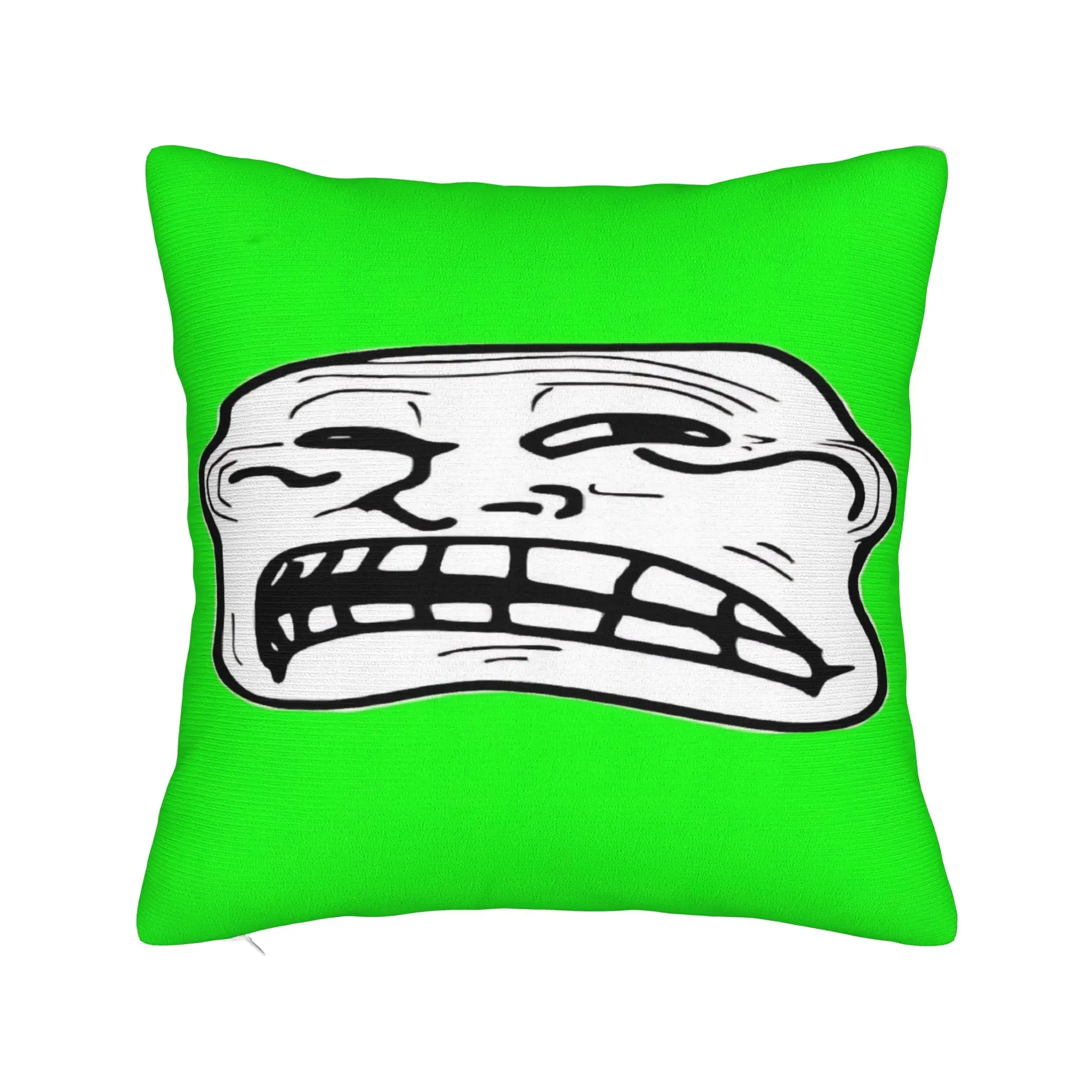 Y2K Home Funny Trollface  Decor Pillowcase Stuff  Pillow Covers Zipper Multi-Size