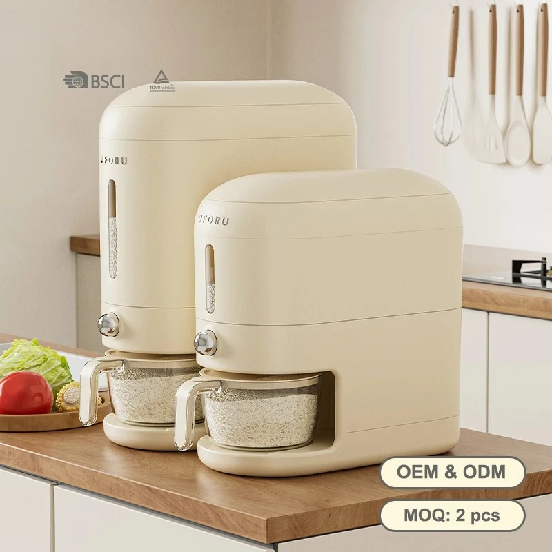 

Ведро для риса большой емкости, герметичное пылезащитное, влагостойкое, пищевая миска для риса, кухонный пресс, органайзер, коробка