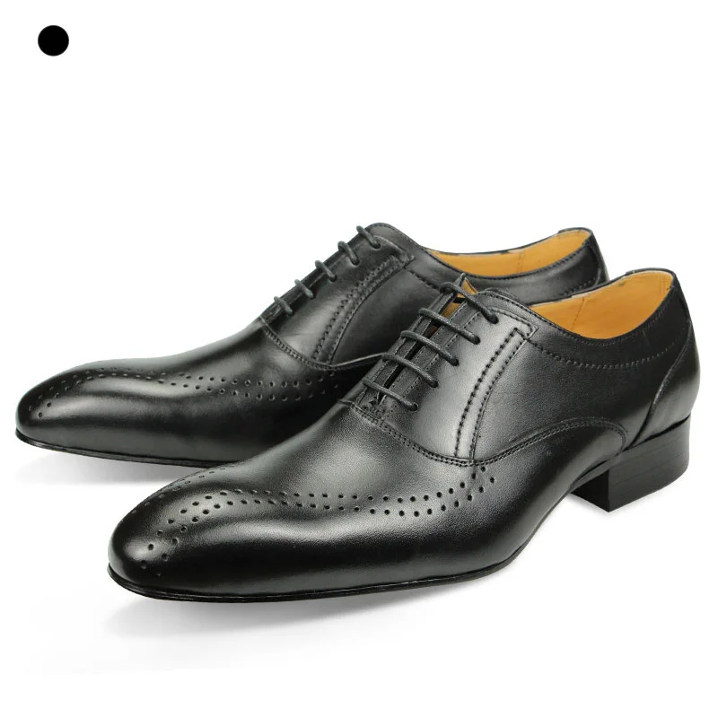 

Mens Fashion Dress Oxford Handmade Workplace business shoes Office Business Shoes Fashion Style Genuine Leather Black Oxfords