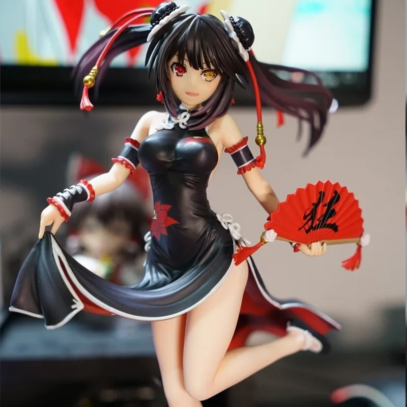 

Anime DATE A LIVE Tokisaki Kurumi Action Figure Lovely Cheongsam Tokisaki Kurumi Figure Sexy Girls PVC Model Doll Chlidrens Gift