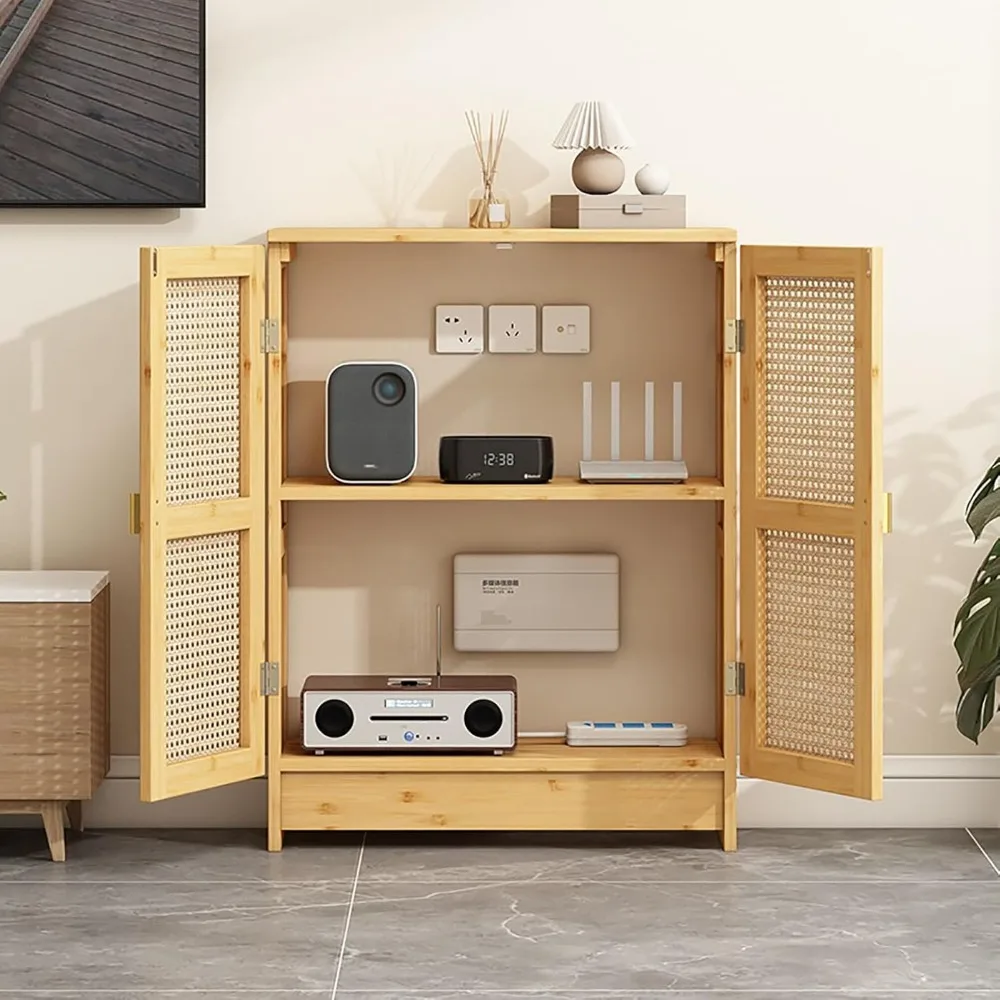 Gabinete de almacenamiento de enrutador WiFi de pie para módemas de cables de caja de almacenamiento de enrutador y equipos de red - Diseño elegante con Ve