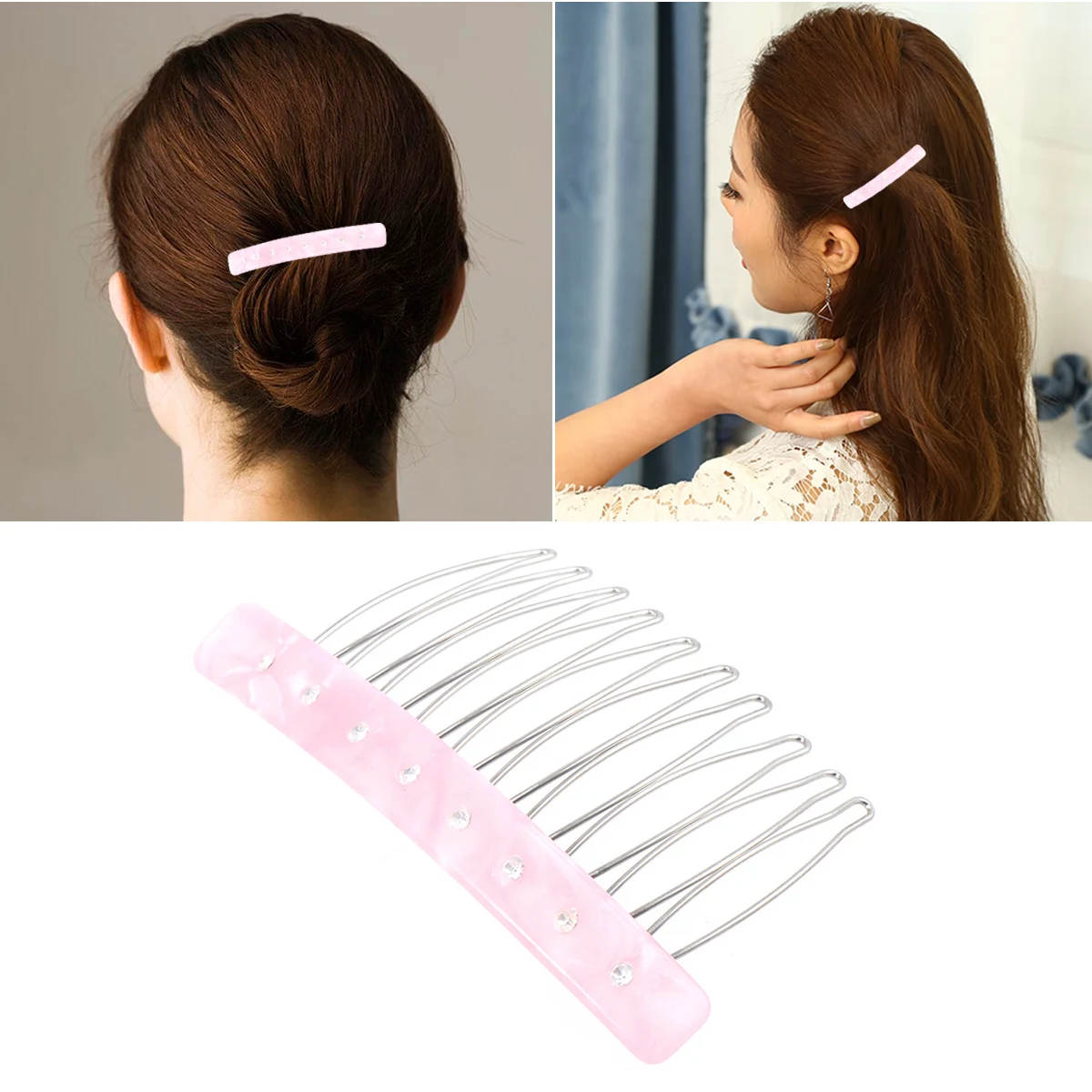 

Fashion Rhinestone Hair Comb Clip Headdress Comb for Women Girls Perfect for Weddings Parties Events