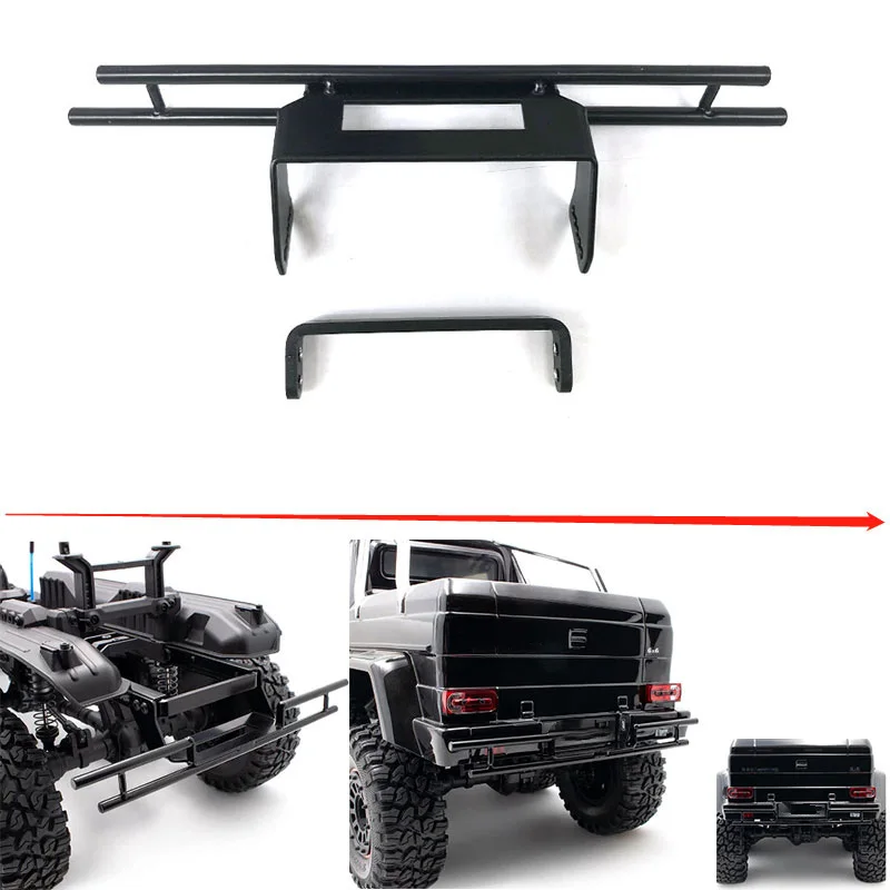 

MYMF-Metal Rear Bumper With Frame Bracket For RC Crawler Car Traxxas TRX4 G500 TRX6 G63 RC Car Upgrades Parts