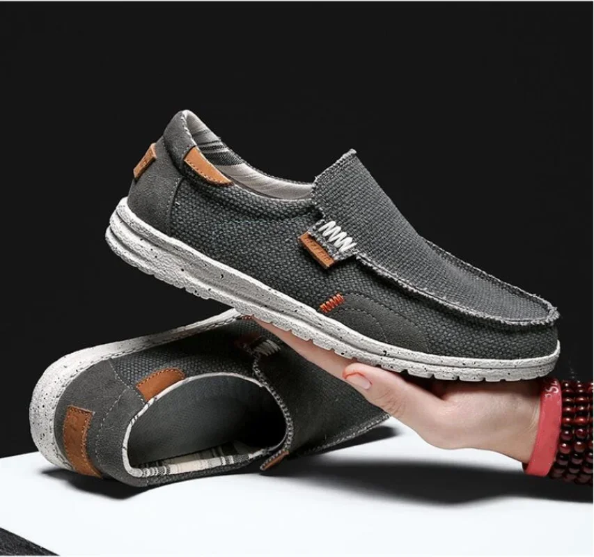 

Лето 2024, дышащие кроссовки, мужская парусиновая обувь, лоферы без шнуровки, мужская удобная повседневная мужская обувь, легкие прогулочные туфли на плоской подошве, Zapatos