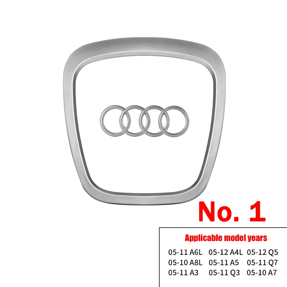 Auto-Styling Lenkrad-Mittelkappen Zierleisten Zubehör Logo für AUDI A6L Q7 Q3 Q5L Q8 A7L Q6 E-TRON SQ5 Q5 A7 A5 A3 A4L A8L A8