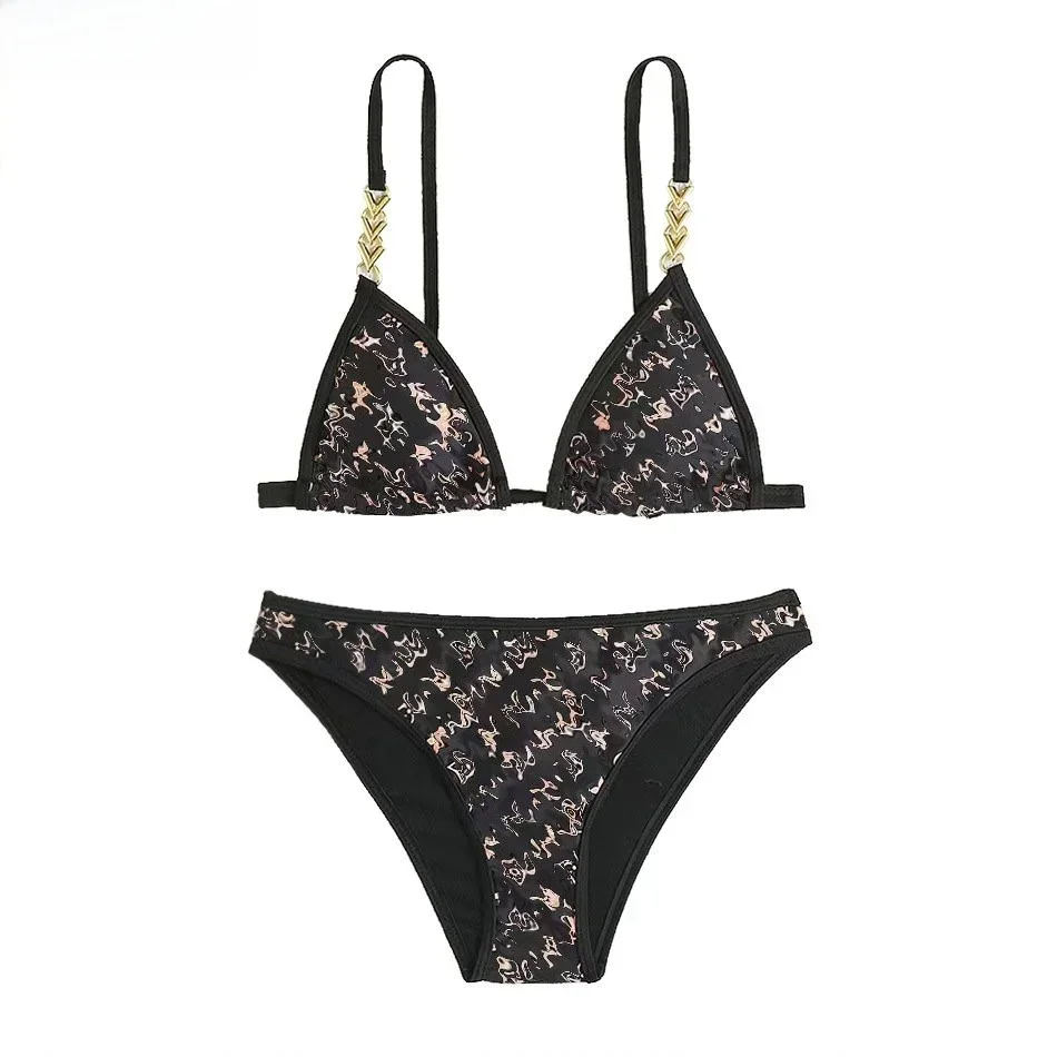 

Casual Surfing Bikini Swimwear with Chest Pad No Steel Support Summer Shaping Body Liangao LV22 Other Material Self Brand