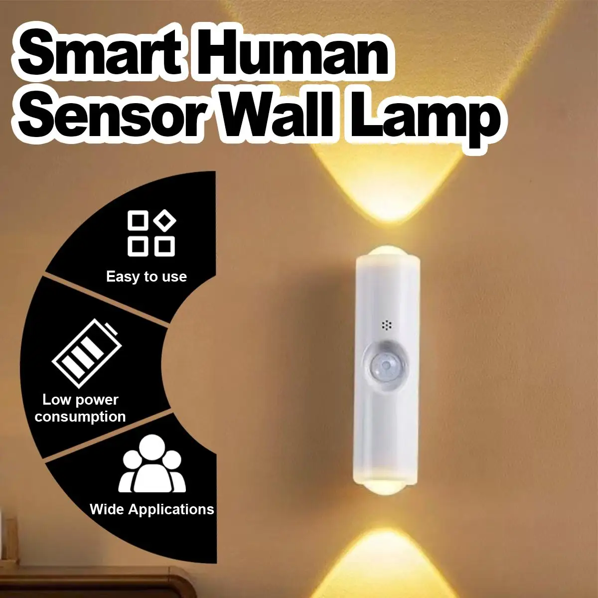 

Usb Rechargeable Motion Sensor Led Night Light Lamp Wireless Wall Indoor Lights Stair Multifunctional Room Cordless Magnetic Rgb