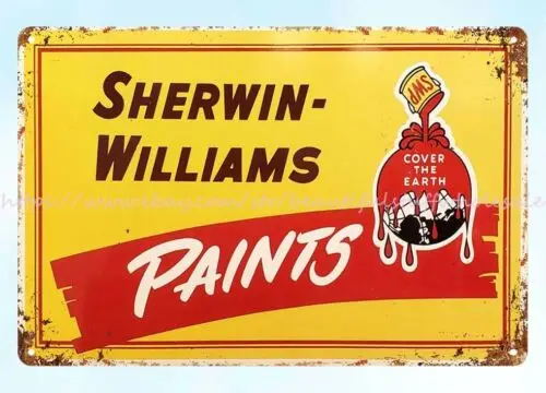 metal Decorative Collectibles wall art Sherwin Williams Paints metal tin sign