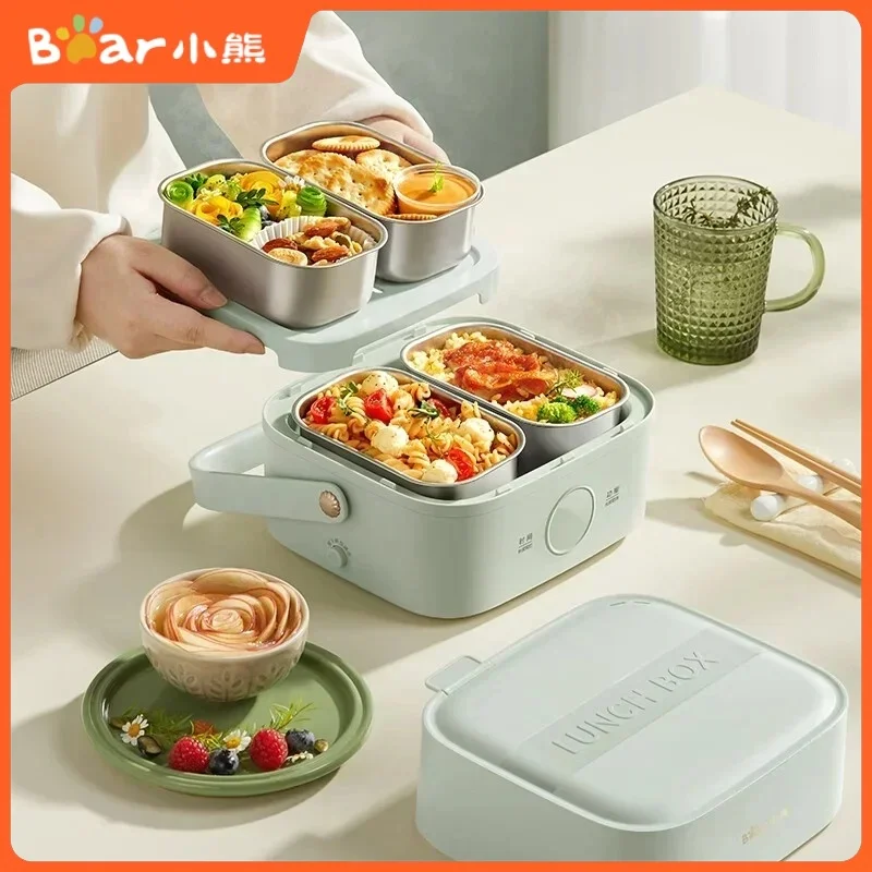 

Electric Lunch Box Double-layer Stainless Steel Liner Household Heating Lunch Box Microcomputer Reservation Insulation Lunch Box