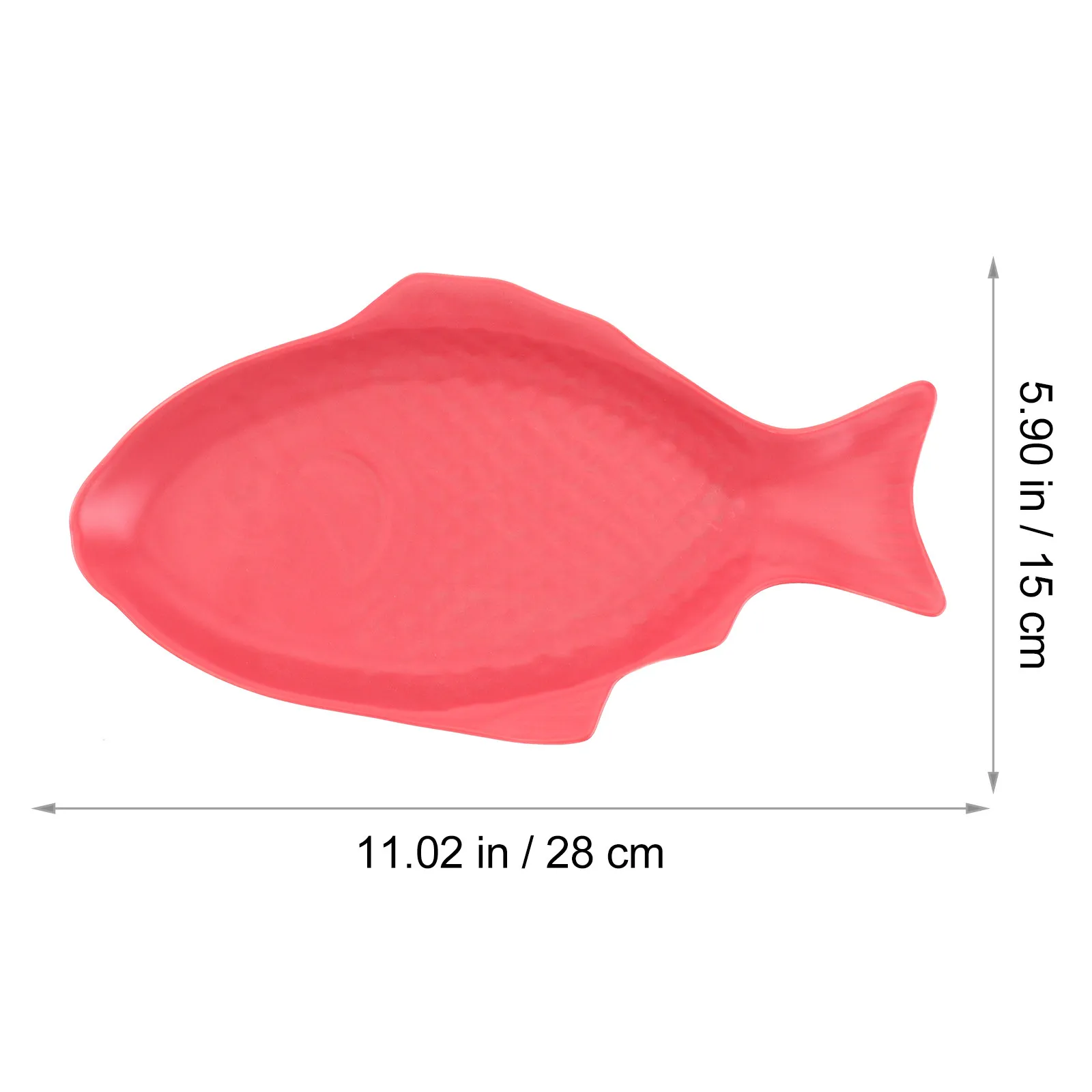 1Pcs Ceramic Fish Shaped Dish Premium Creative Tableware for Kitchen Dining Wedding Party Home Restaurant Use 11Inch Red Unique