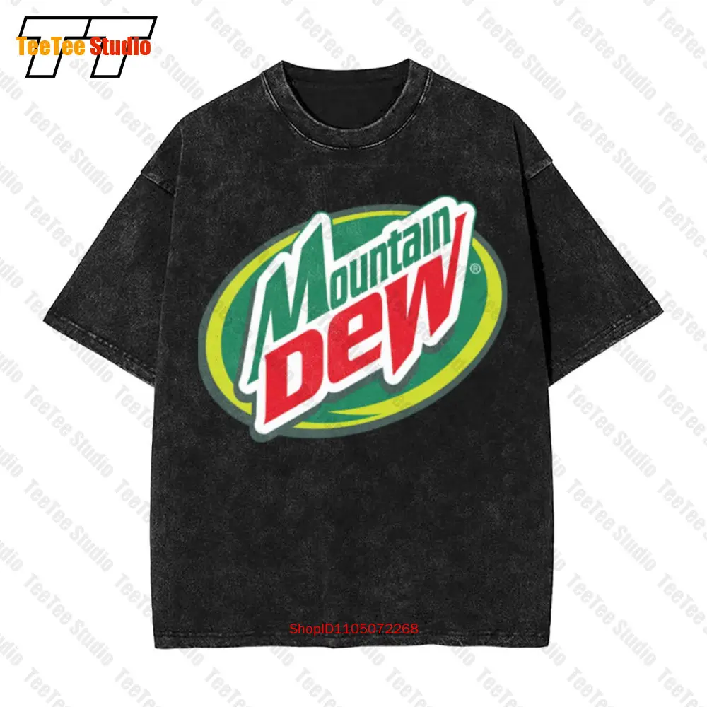 Distressed Circle Logo Mountain Dew Vintage Oversized T-Shirt N1SE