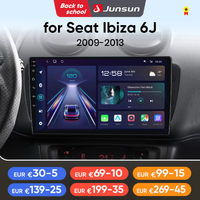 Junsun Al Android14 Auto Car Radio for Seat Ibiza 6j 2009-2013 Wireless CarPlay for Apple Multimedia GPS FM RDS WiFi 4G Stereo