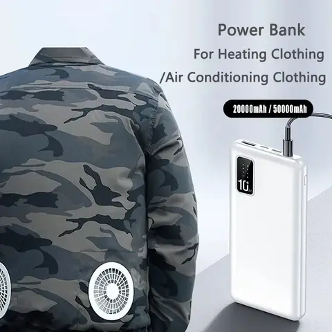 MIJIA 20000mAh 12V Power Bank Caricatore USB portatile Ricarica rapida Batteria esterna per riscaldamento/gilet Aria condizionata iPhone