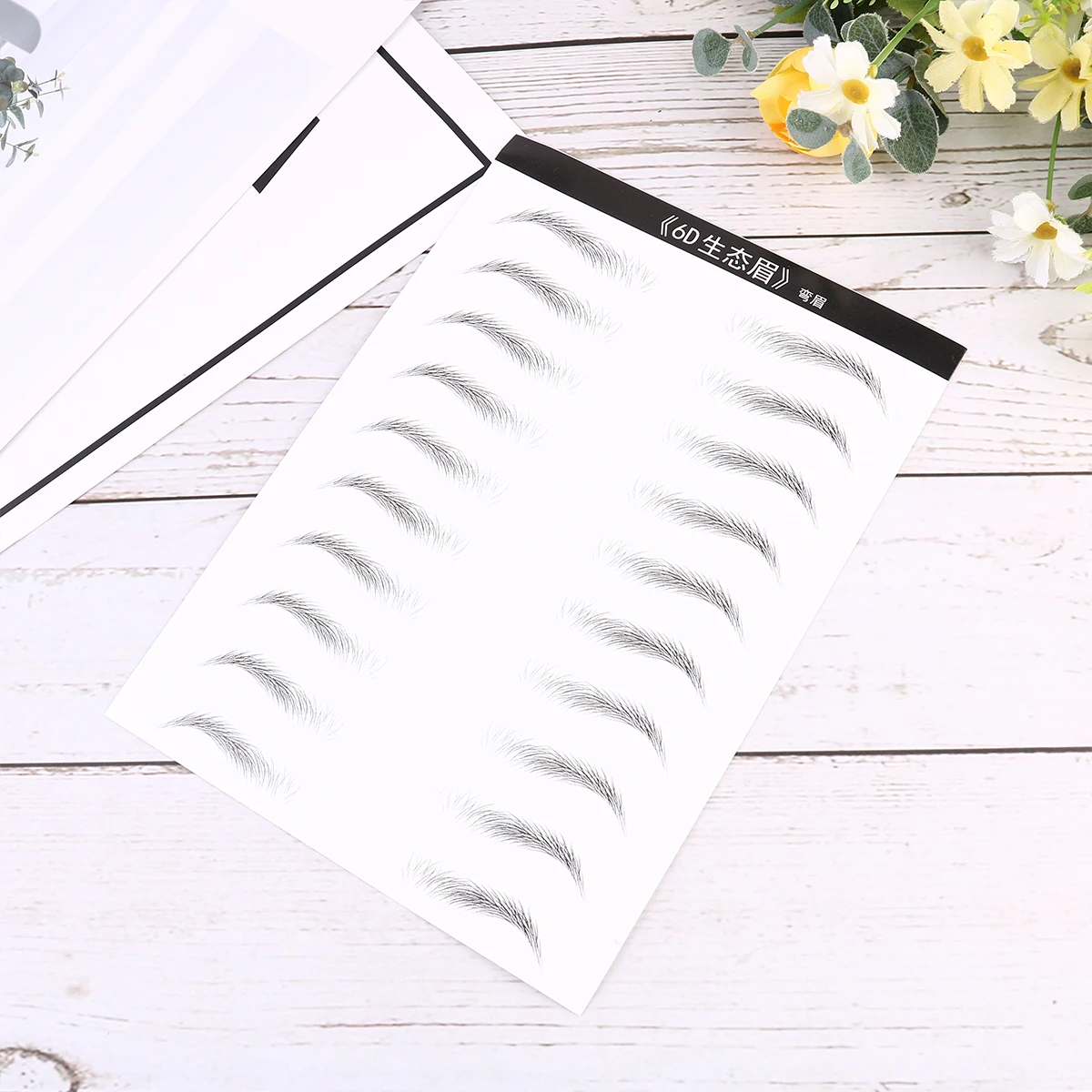 

2 Sheets Waterproof Eyebrow Stickers Artificial Patch Makeup Tools Hair Simulation
