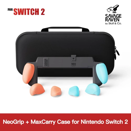Imagen 2 del producto Savage Raven by Skull & Co. NeoGrip con funda protectora de agarre ergonómico reemplazable para consola de juegos Nintendo Switch 2 NS2