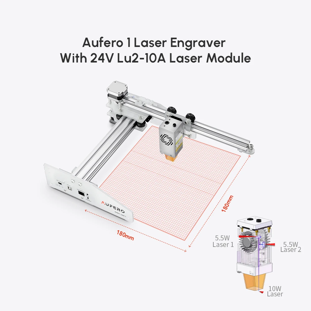 Ortur Aufero Laser1 Engraver Printer Cutter Desktop Engraving Machine for DIY Logo Wood Acrylic Cutting Entry Level Pre-assemble