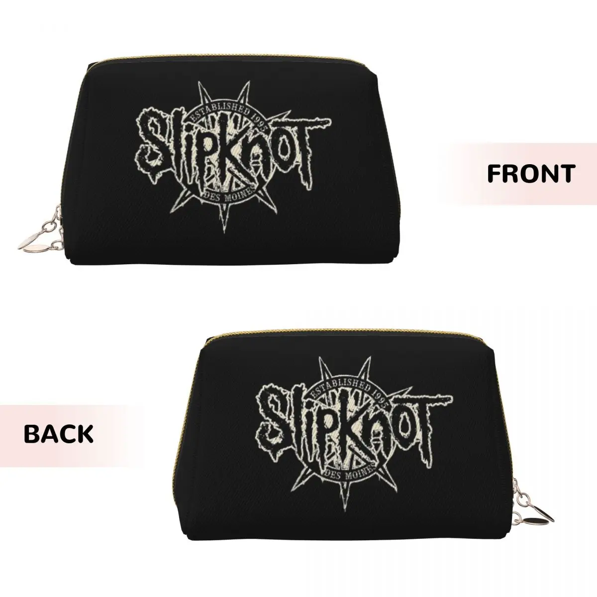 S-Slipknots Heavy Mental Music (4) Women Cosmetic Bag Travel Makeup Organizer Pouch Toiletry Storage Dopp Kit Box
