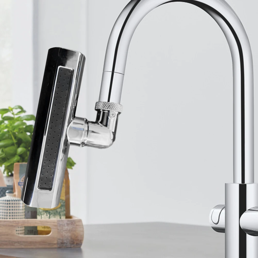 Torneira cascata de cozinha 360 °   Bico giratório para pia de cozinha, adaptador de pulverizador para torneira de pia à prova de respingos, 4 modos para pia de cozinha