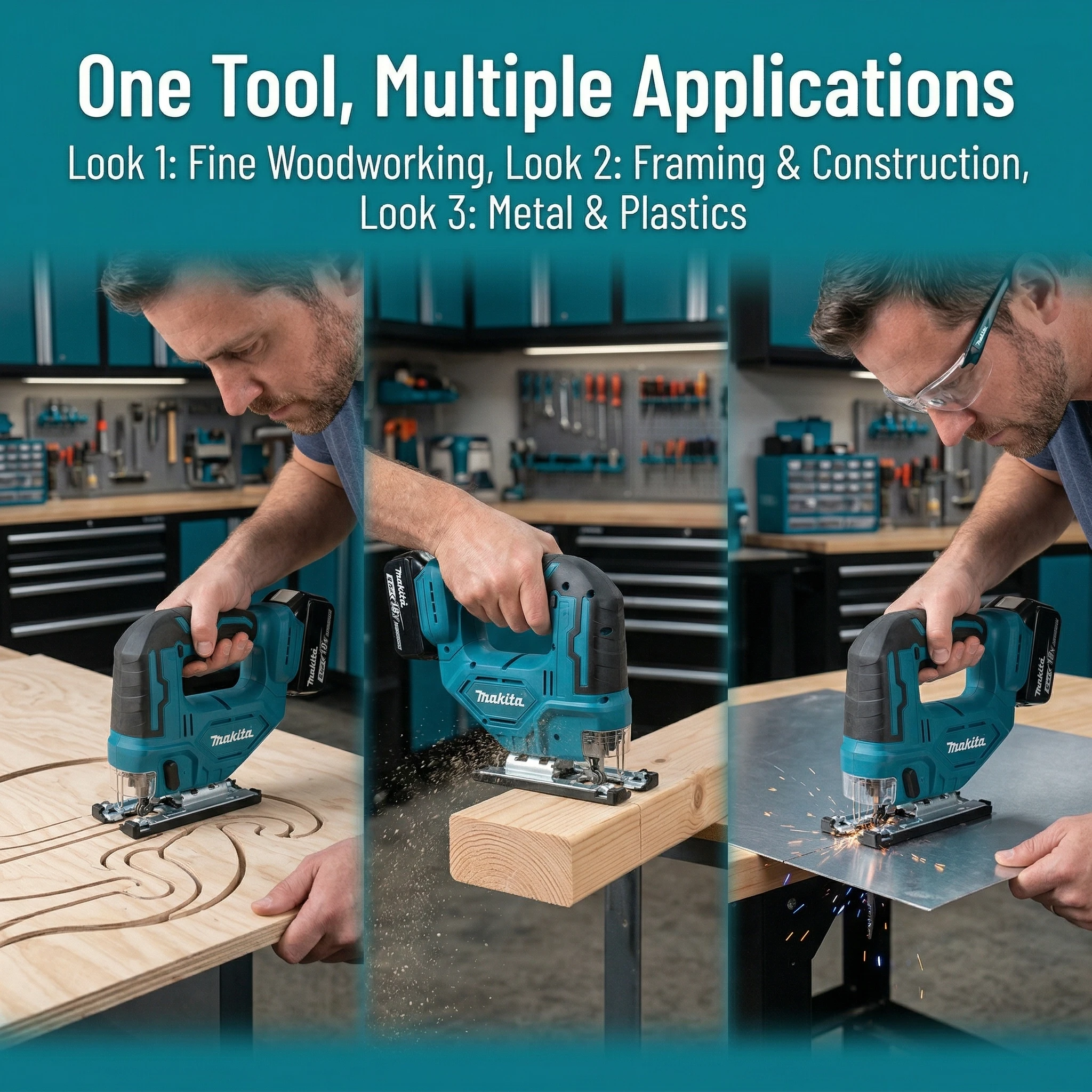 Makita DJV182Z Brushless 18V 340W Jigsaw Electric Jig with Saw Blade Cordless Barrel Handle Jigsaw Without Battery DJV182