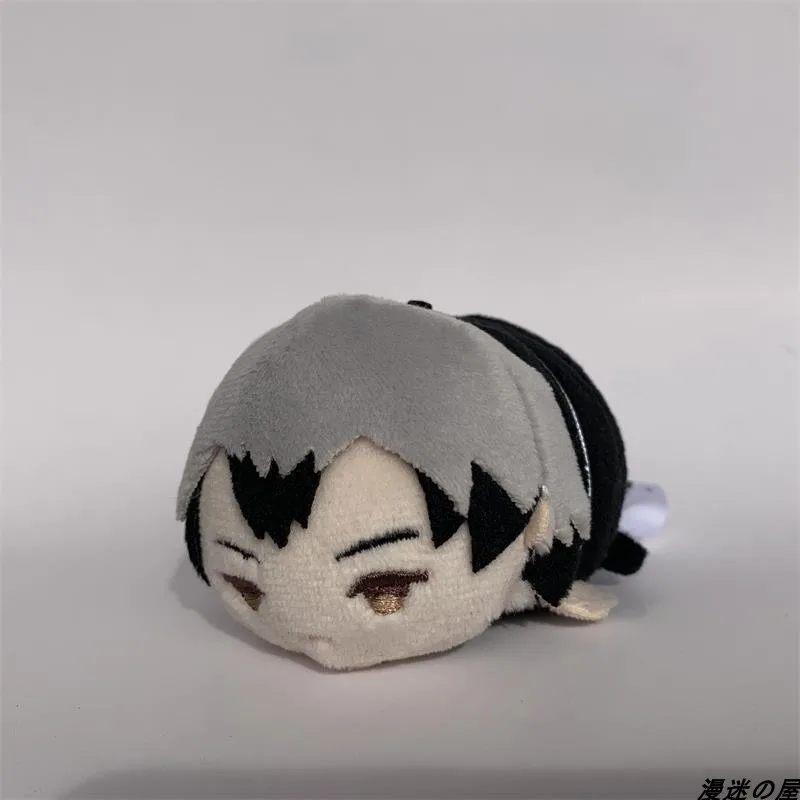 Geunine 8cm Mochi Mascot Plush Pendant Toy Anime Haikyuu Vol.3 Tsukishima Bokuto Osamu Atsumu Shinsuke Suna Keiji Nishinoya