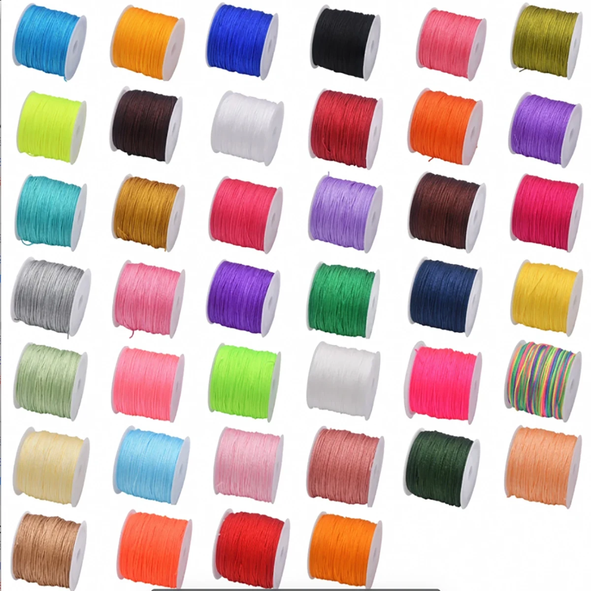 

0.8MM Chinese Knot Rattail Satin Cord for Braided Macrame String Jewelry Findings Beading Rope ﻿
