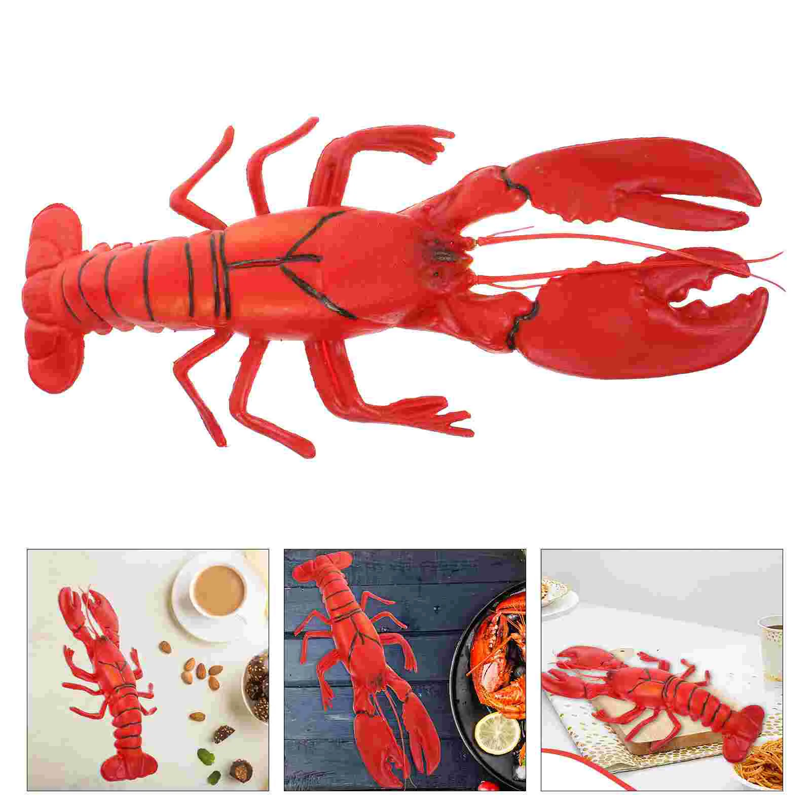 

Lifelike Lobster 20 x 8 inch Super Large Plastic Lobster Model for Home Decor Market Display Photography Prop Kids Pretend Play