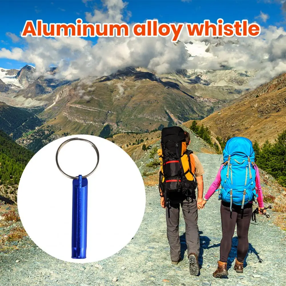 3Pcs Training Whistles Compact Size Loud Crisp Sound Aluminum Alloy Whistles Emergency Survival Keychain Whistles Camping Supply