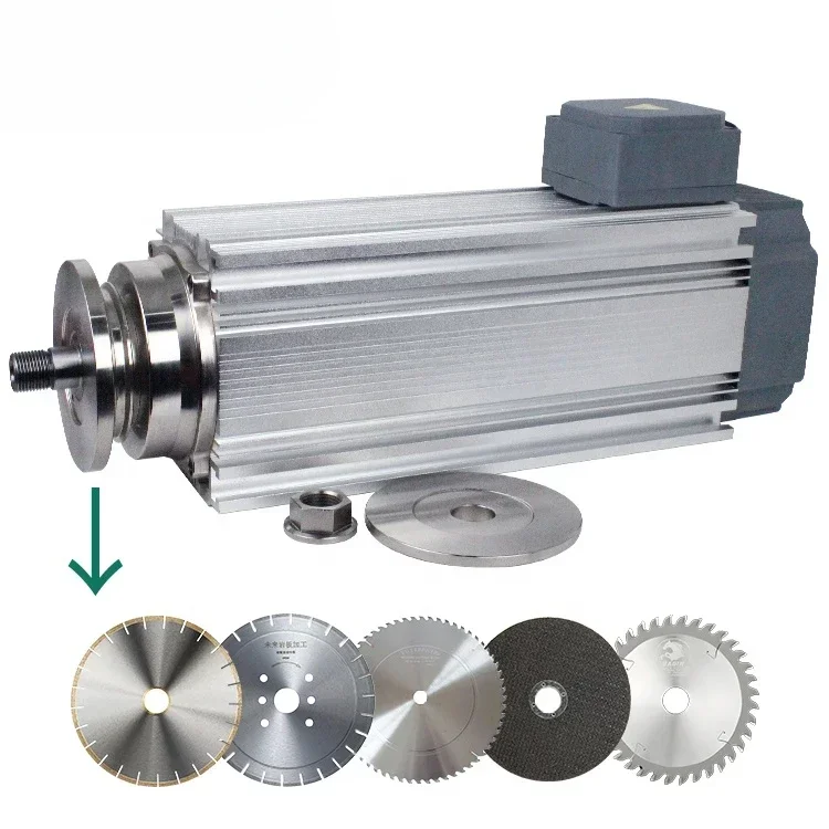 CNC Machine Tools Accessories 4.5KW 5.5KW 7.5KW Square Stone Cutting High Speed Spindle Motor for Cnc