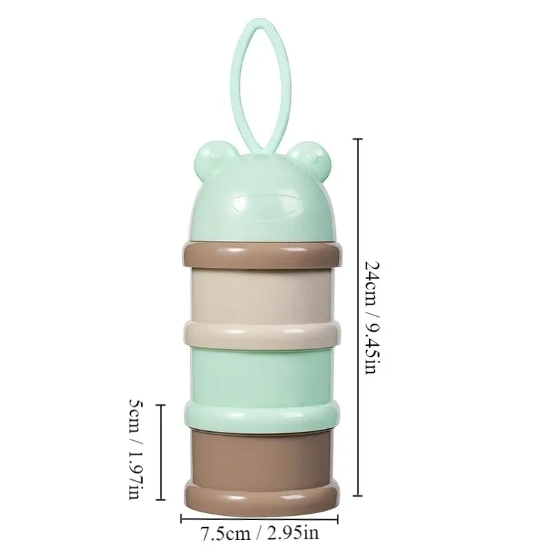Portable Baby Milk Powder Box Large Capacity Colorful Multi Layer Food Supplement Box Independent Layered Milk Powder Grid Outin