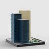체이스 빌딩 1:650 규모 스카이 스크래퍼 모델 2061pcs 작은 입자 MOC 빌딩 블록 장난감 장식 크리 에이 티브 휴일 선물 4