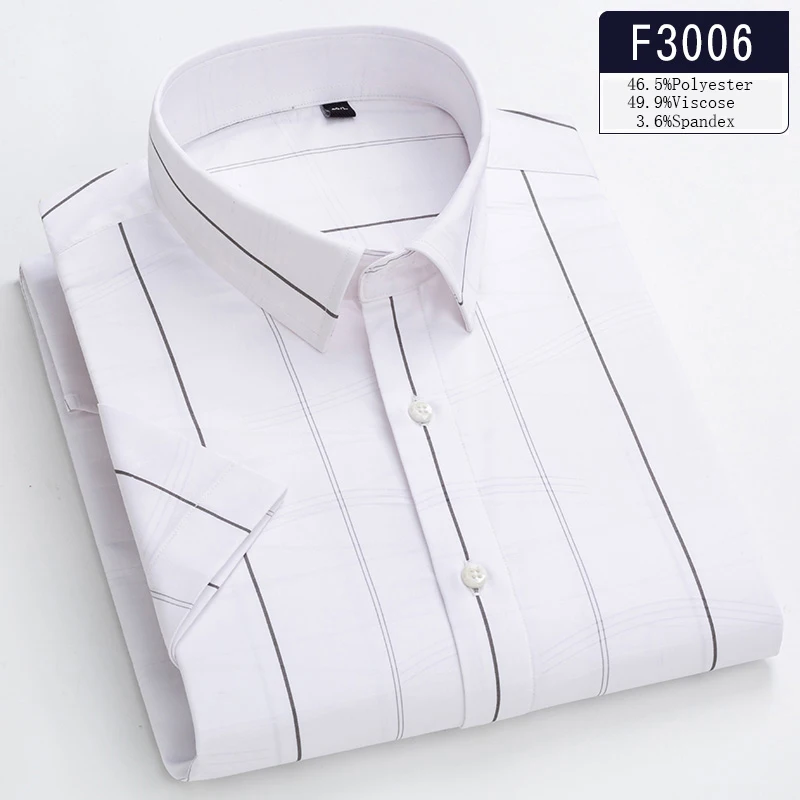 Luxury hight qulity short sleeve shirts for men Silk slim fit formal shirt summer thin hawaiian clothes soft ModaL office tops