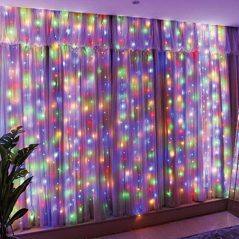 نافذة أضواء LED عطلة الستار USB ضوء سلسلة 8 طرق للعام الجديد عيد الميلاد الديكور مكان الزفاف شنقا الإضاءة