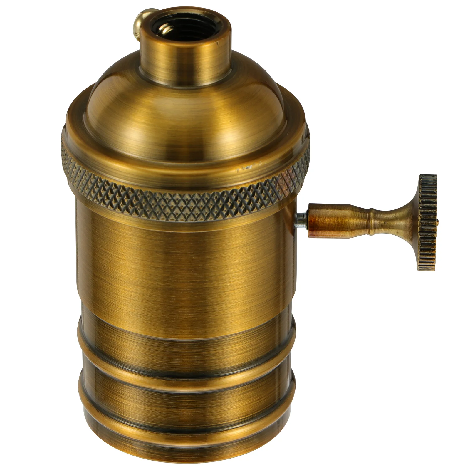 

Retro Electroplated E27 Lamp Holder Socket Golden Vintage Industrial Die Casting Light Bulb Pendant Hanging Fixture