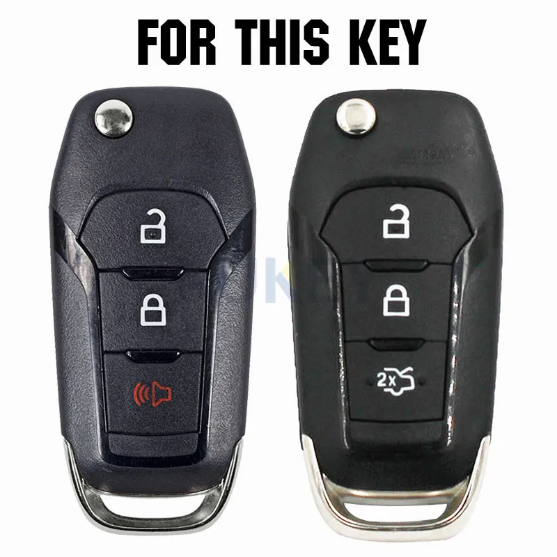 Silicone Car Key Case For Ford F-150 F-250 F-350 Explorer Ranger KA Fiesta Mondeo Cover Keyless Remote Fob Shell Skin Holder