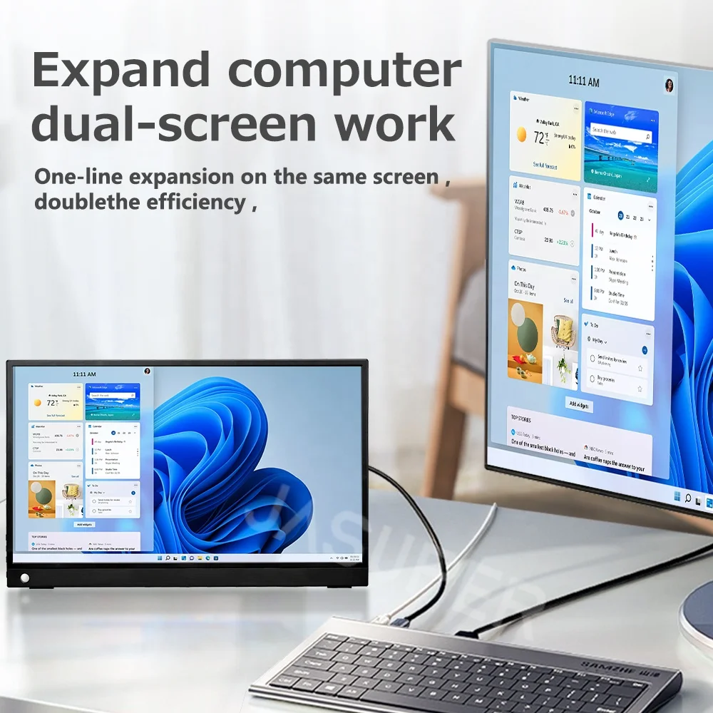 15.6 Inch Portable Screen for Gaming Working Computer Laptop Portable Monitor With Type-C USB Input