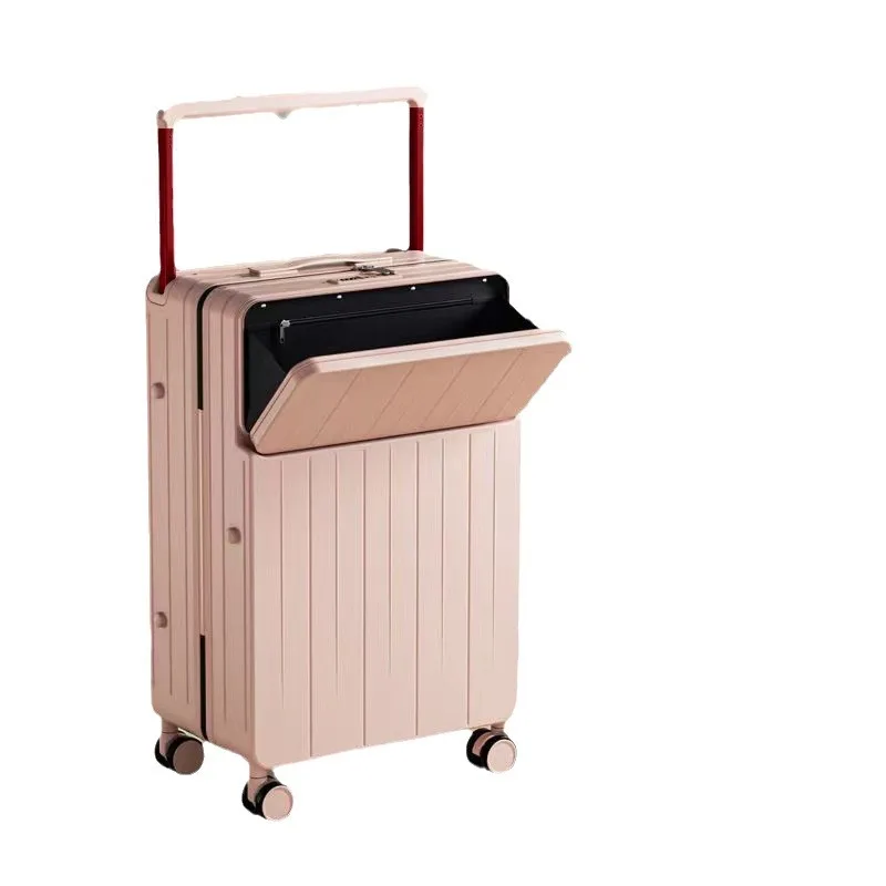 Multifunctional front opening 20-inch suitcase front opening portable pick-up wide trolley suitcase boarding password case