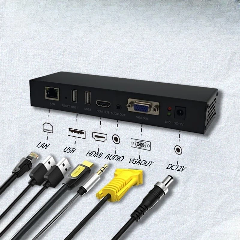 

USB disk playback high definition network video decoder USB to hdmi vga unmanned live broadcast monitoring push streaming