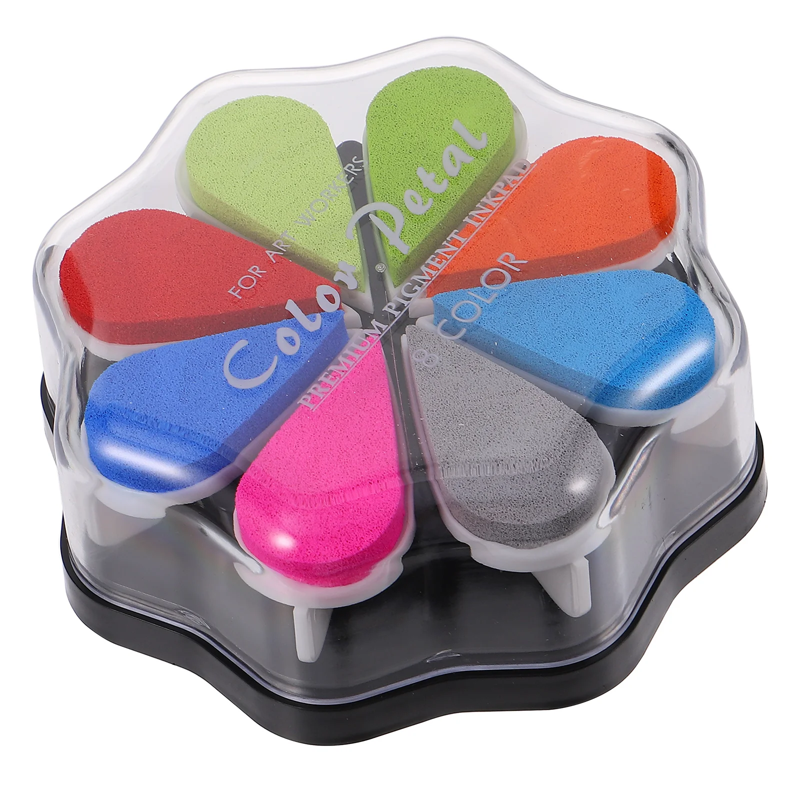 Petal Ink Pad Multicolor Stamps Partner Compact Lightweight DIY Craft Supplies for Wall Painting Nursery Decoration Stamp Pad