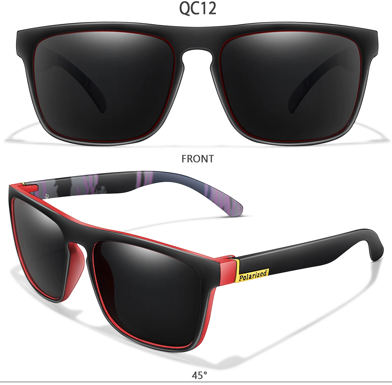 UV400 Polarisierte Klassische Quadratische Radfahren Sonnenbrille Männer und Frauen Auto Fahren Sonnenbrille Dirt Bike Motorrad Wandern Gläser – Detail 10