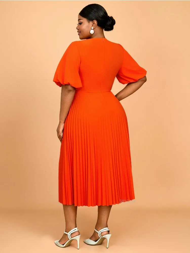 Pleated Midi Dress with Cape Sleeves and Diamond Belt Detail Perfect for Church Events Weddings and Elegant Daytime Occasions