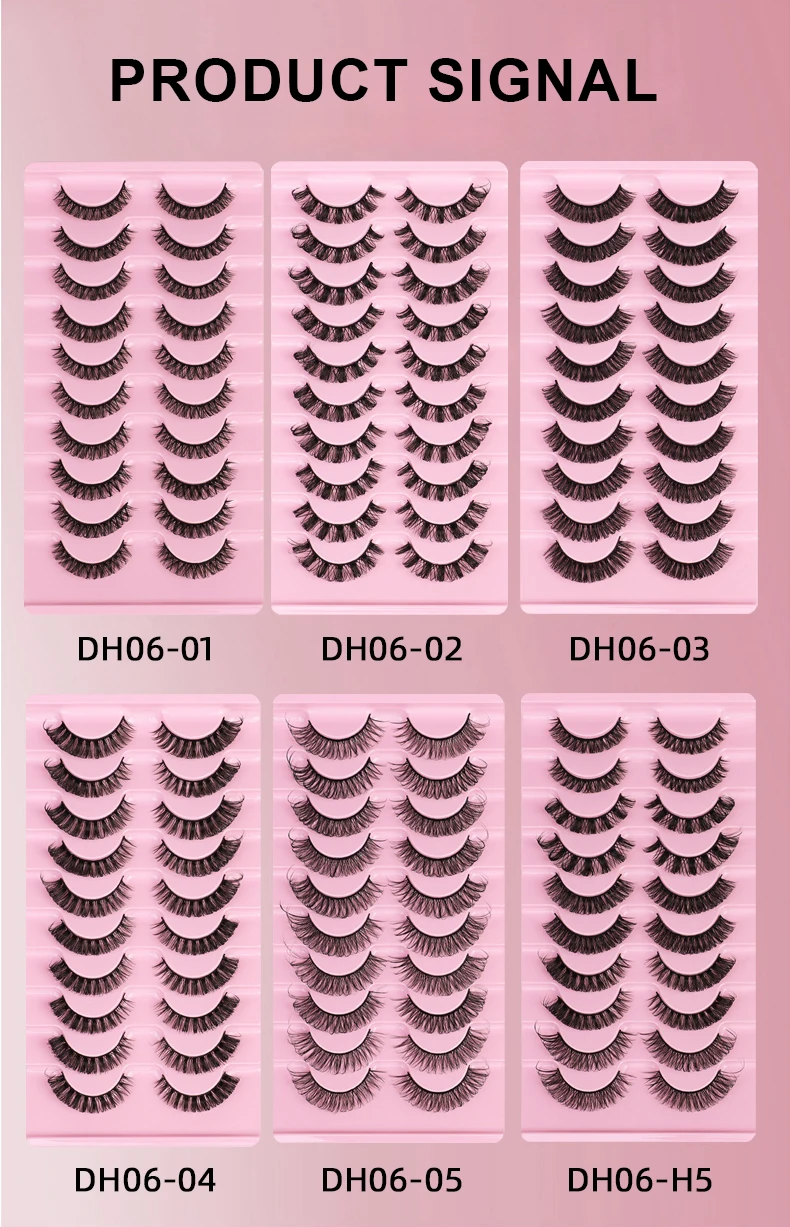 Russian large curvature curl, single pair natural, D-curl non-curvy free implant chemical fiber false eyelashes