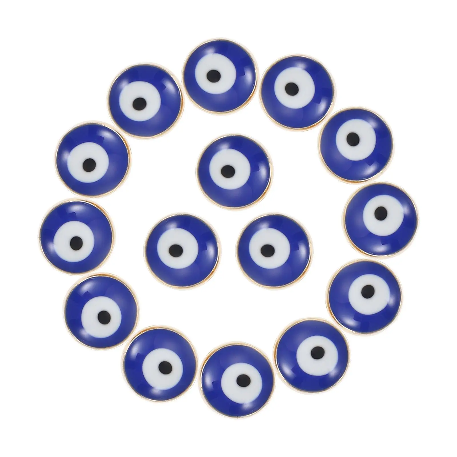 50Pcs Evil Eye Pendants Unique Design Alloy Material DIY Accessories Jewelry Making Decorative Evil Eye Decor DIY Bead Material