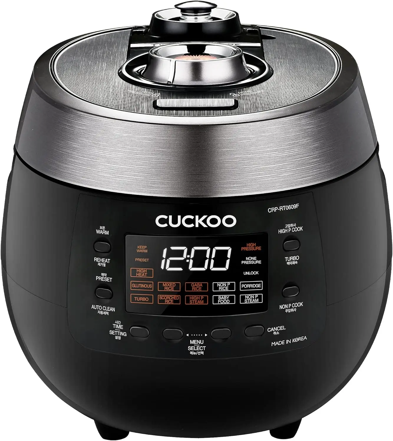 

CUCKOO 6 Cup (Uncooked) 12 Cup (Cooked) Rice Cooker with Dual Pressure Modes, LED Display Panel, Durable Non-Stick