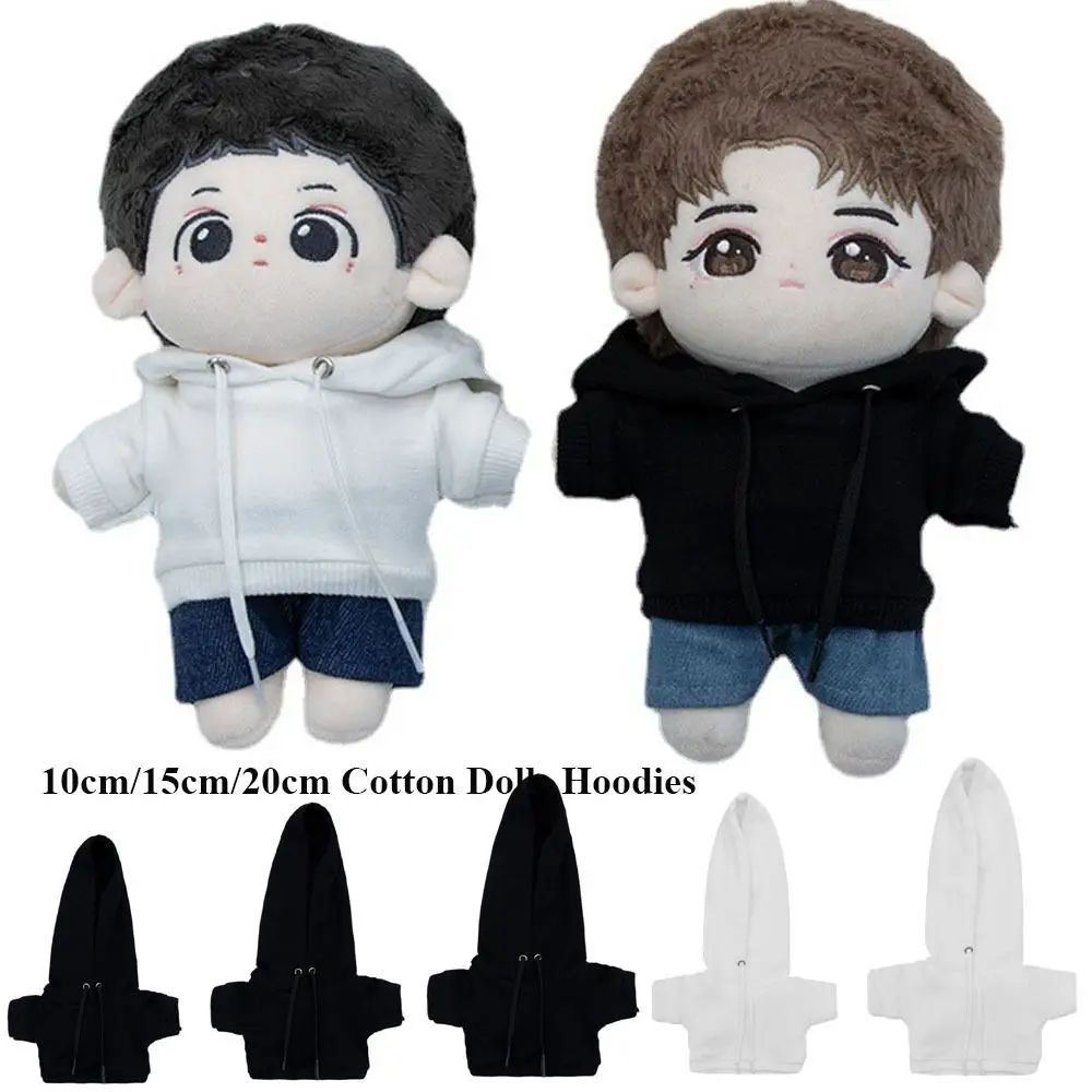 Dolls Hoodies Sweatshirt Outfits Clothes For 10cm/15cm/20cm Cotton Dolls For 1/12 BJD Dolls For 1/11 1/12 OB11 Dolls Accessories