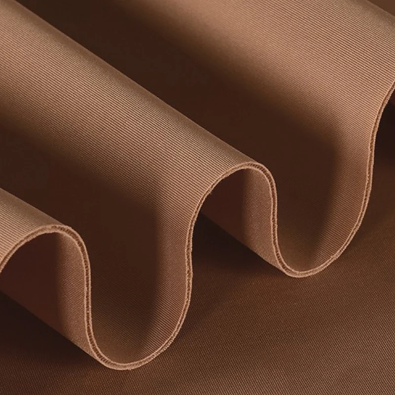 Camel Brown Thick Knitted Fabric Four Ways Elastic for Sewing Dresses Clothes by Half Meter