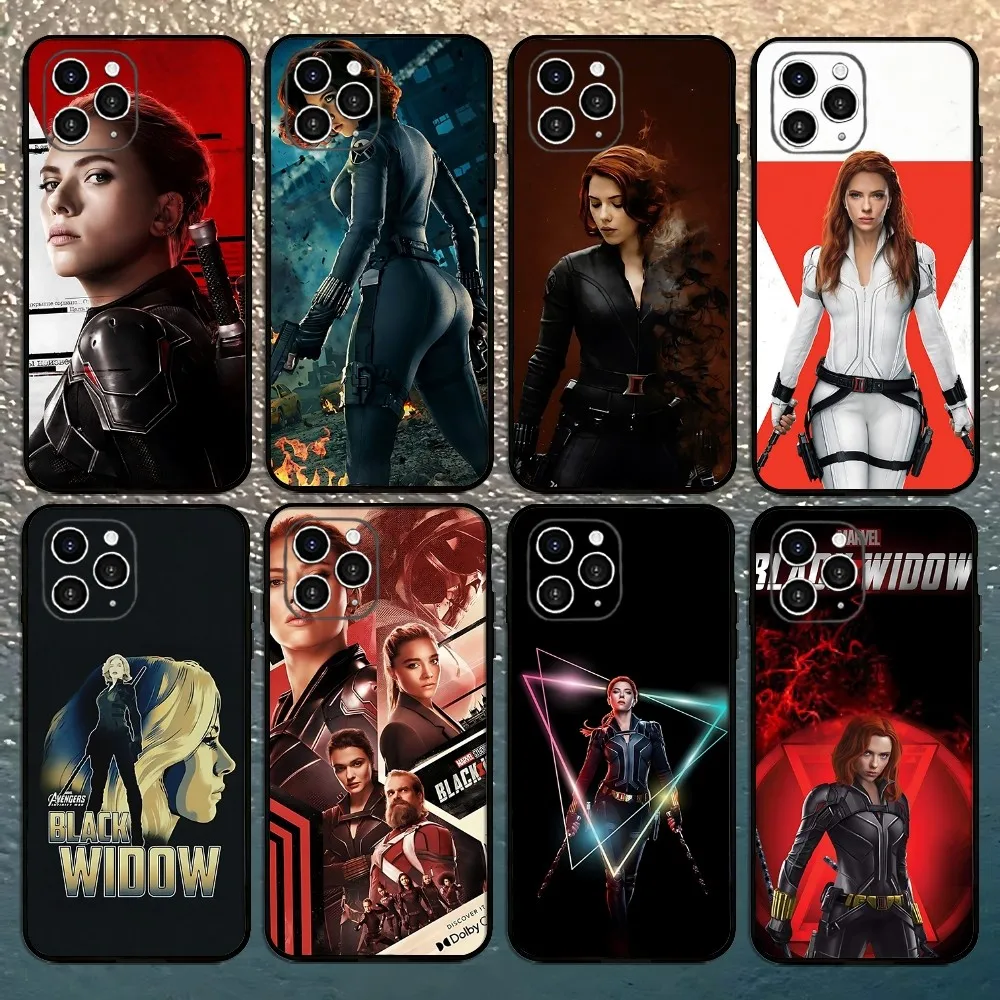 Movie B-black W-widow Phone Case For Iphone 16 15 11 13 14 Pro Max 7 8 Plus X Xr Xs Max 12mini Cover Case