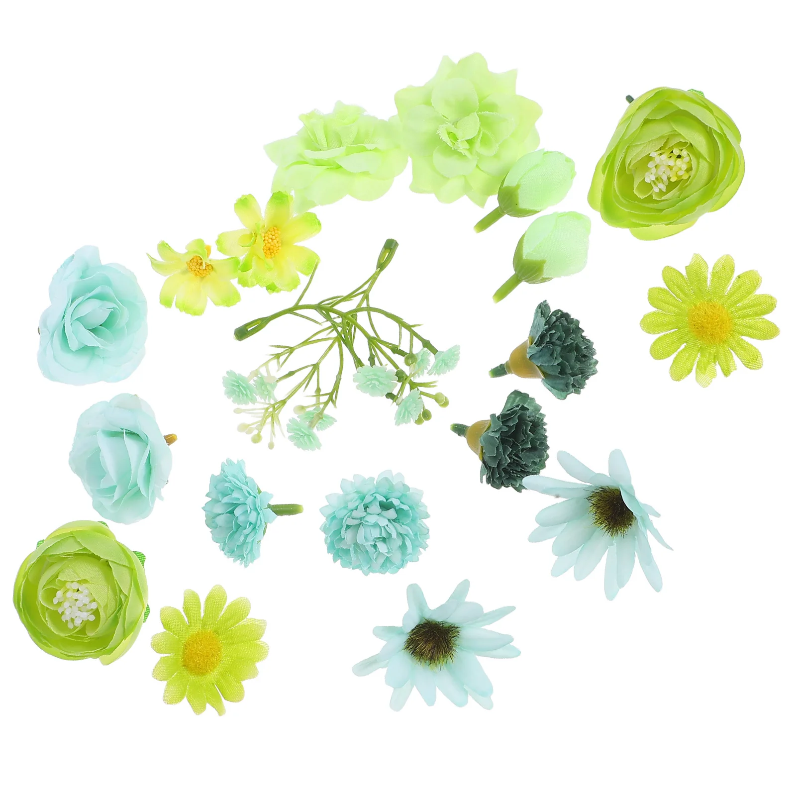 

20Pcs Fake Flower Heads for Crafts Small Artificial Flowers Spring Faux Flowers DIY Cap Decorations Garland Flower Heads