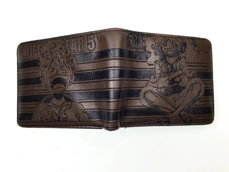 Anime One Piece Luffy Zoro PU material Embossed Short Wallet Coin Purse Student Fashion Personality Zero Wallet Card Wallet