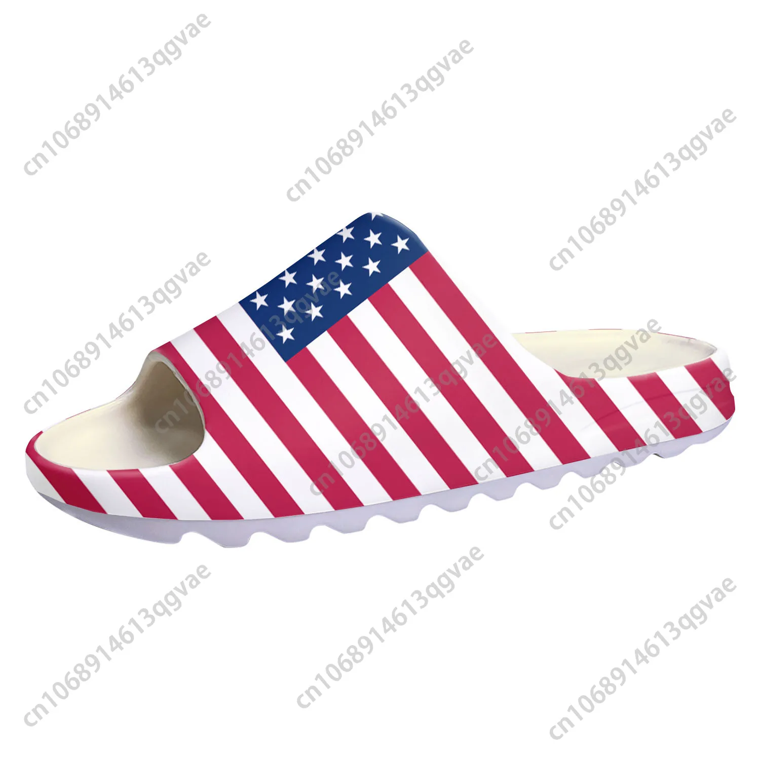 USA Flag Soft Sole Sllipers Home Clogs Step on Water Shoes Mens Womens Teenager Beach American Customize on Shit Sandals