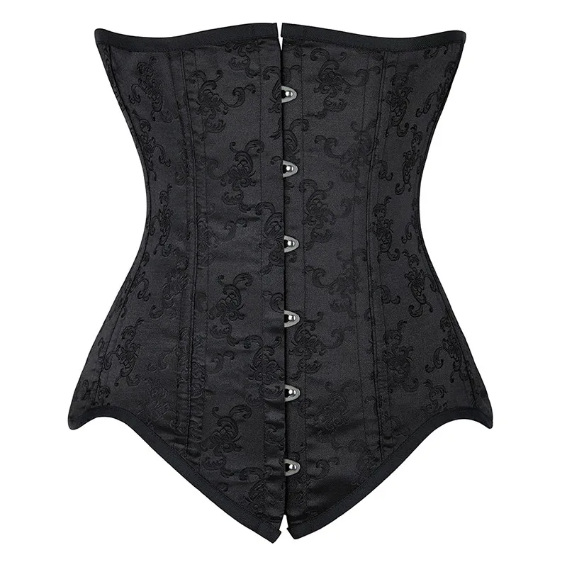 

10 Steel Boned Underbust Corset Waist Trainer Women Steampunk Bodice Gothic Clothing Long Torso Slimming Plus Size Bustier